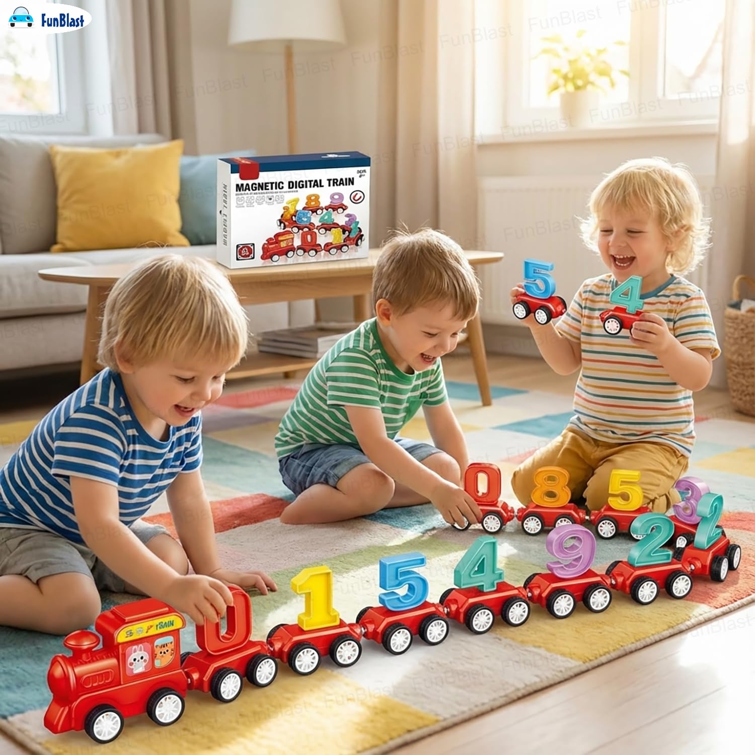 Magnetic Digital Number Train Toy – 21 Pcs Educational Learning Set for Kids 3+