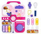 Abero Montessori Busy Board Sensory Activity Board with Switches, Locks, Buttons, Light & Learning Activities
