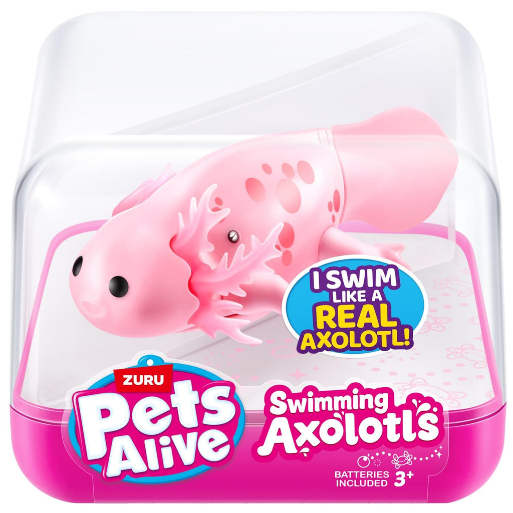 Zuru Pets Alive Swimming Axolotl Toy Interactive Water Swimming Toy for Kids