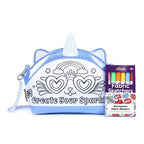 Mirada Unicorn Pearl Slinger Soft Plush Bag Color Your Own Bag