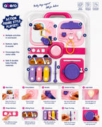 Abero Montessori Busy Board Sensory Activity Board with Switches, Locks, Buttons, Light & Learning Activities