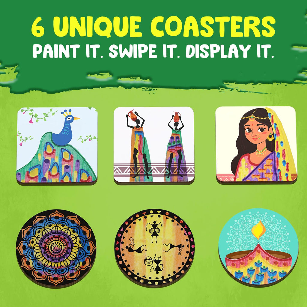 Smartivity Squeegee Art Coaster Kit for Kids