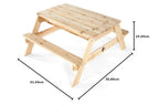 Plum Surfside Wooden Sand & Water Picnic Table for Kids | 2-in-1 Outdoor Activity Table | 2 Years+