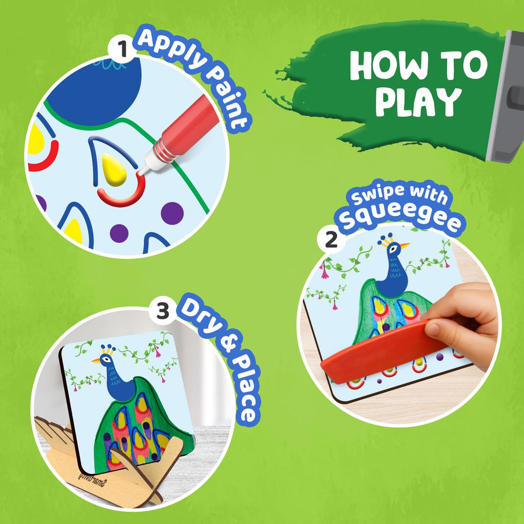 Smartivity Squeegee Art Coaster Kit for Kids