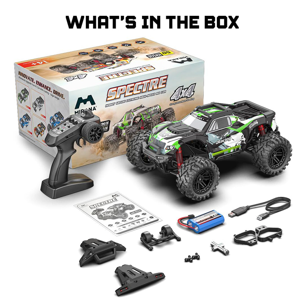 Mirana Spectre 4x4 High-Speed Remote Car Adventure Truck 50km/h Green