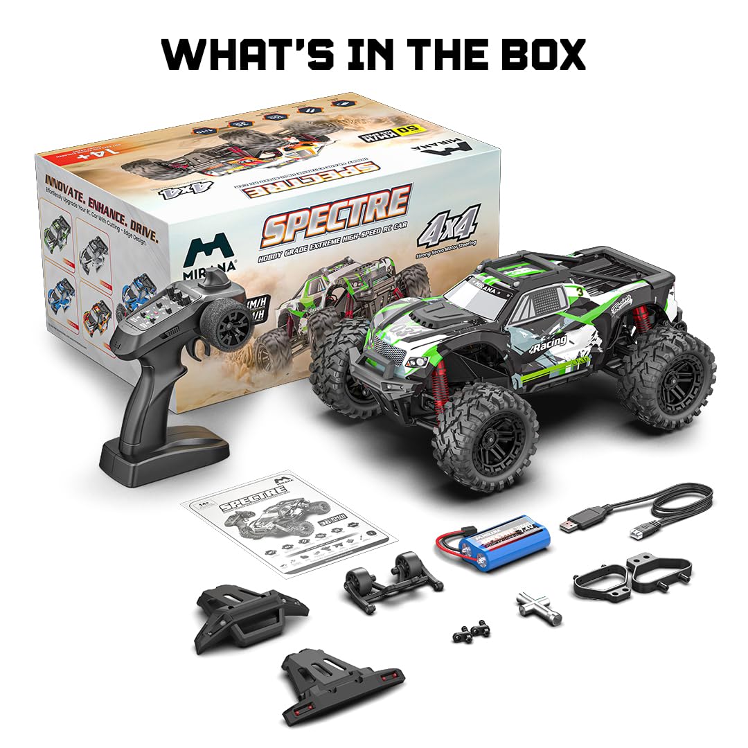 Mirana Spectre 4x4 High-Speed Remote Car Adventure Truck 50km/h Green
