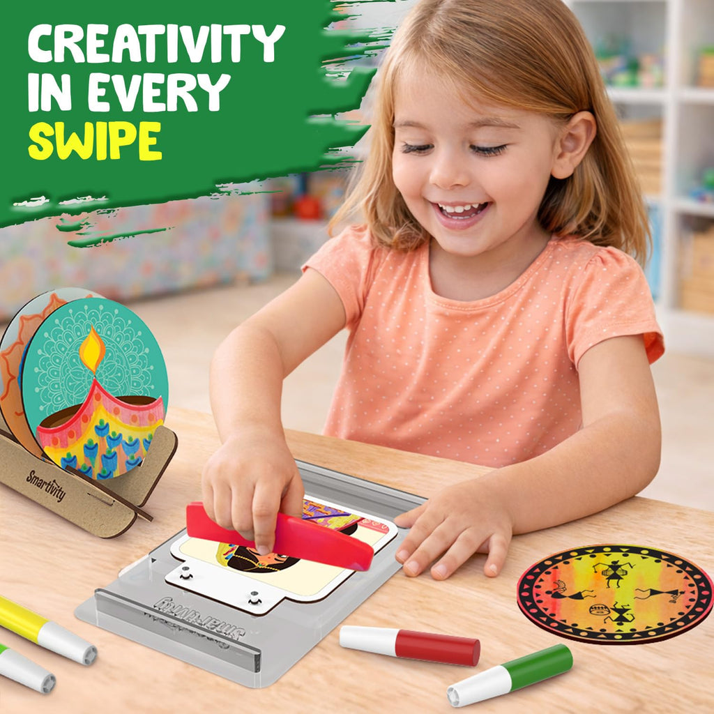 Smartivity Squeegee Art Coaster Kit for Kids