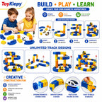 Magnetic Building Block Track Car Set DIY Construction Racing Track