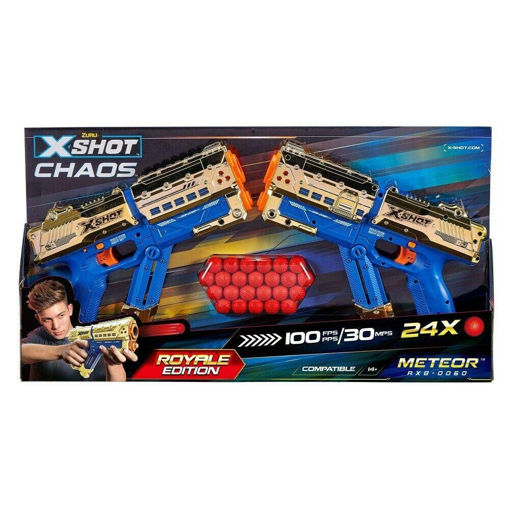 Zuru X-Shot Golden Chaos Meteor 2-Pack Dart Blaster Set Dual Foam Dart Guns with Darts Included