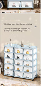 Versatile 4 Lyer Rolling Storage Rack with 8 Drawer