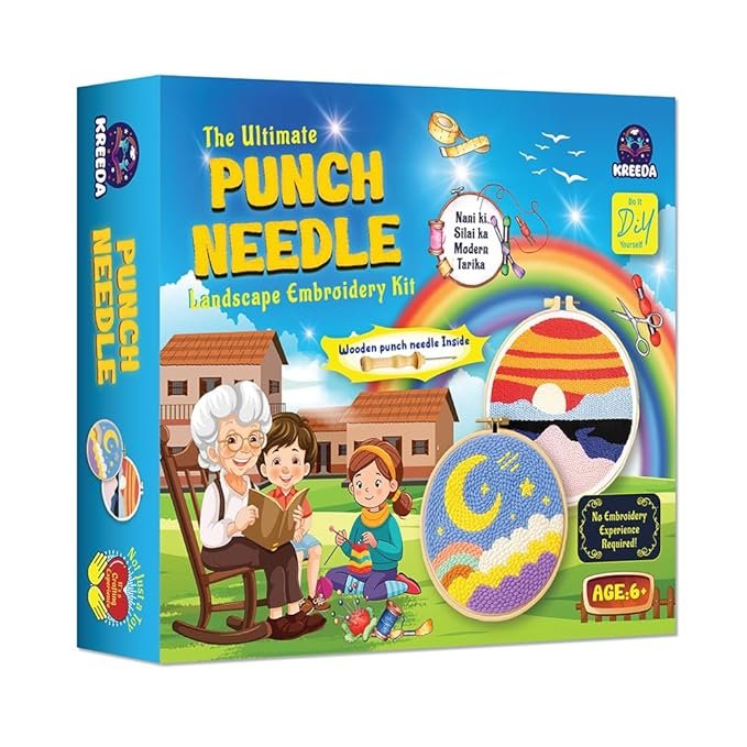 Kreeda Punch Needle Embroidery Kit, DIY Activity Kit