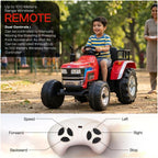 Toyzone Licensed Mahindra Electric Tractor Rechargeable Ride on with 12V 12AH Battery LED Lights, MP3 Music-USB
