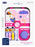 Abero Montessori Busy Board Sensory Activity Board with Switches, Locks, Buttons, Light & Learning Activities