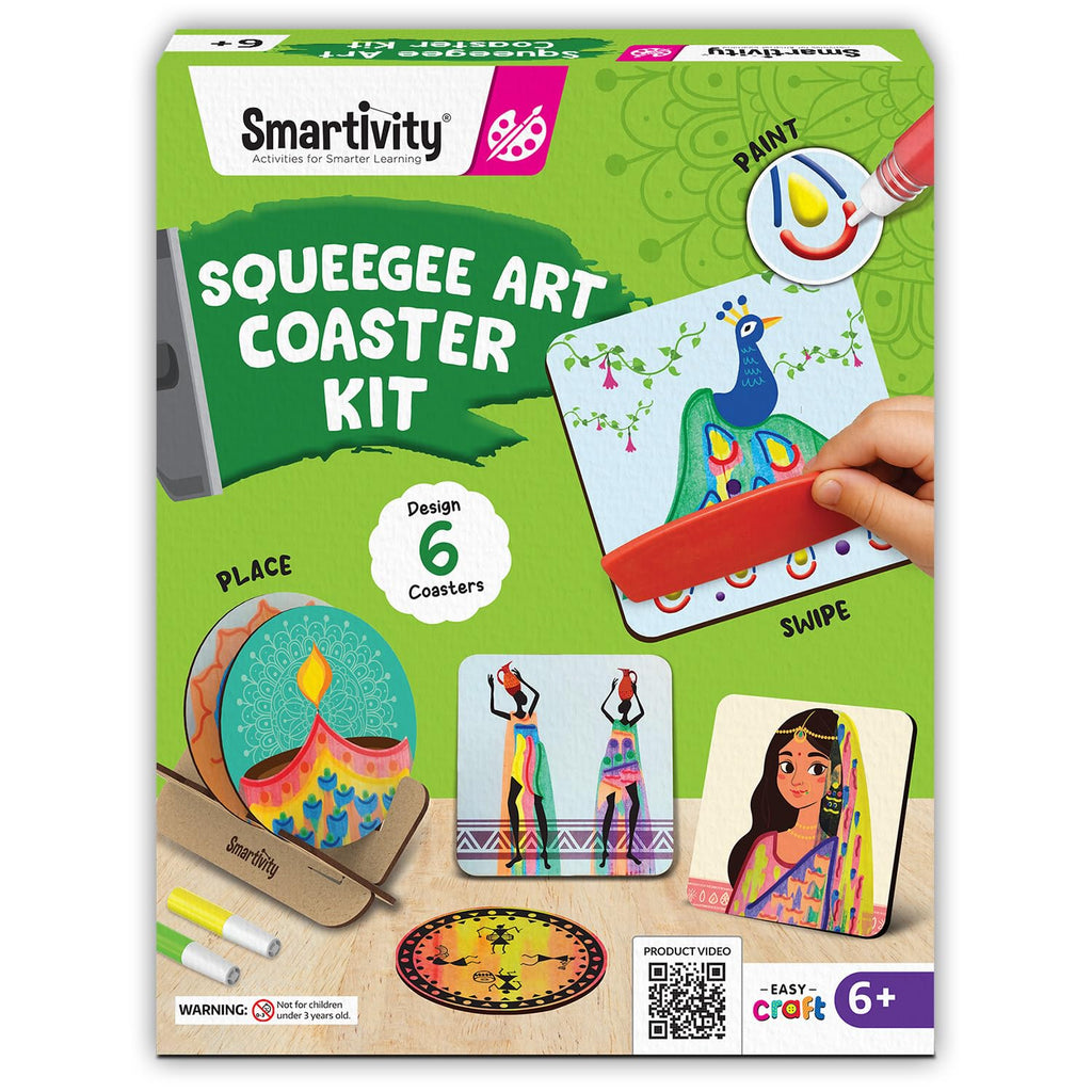 Smartivity Squeegee Art Coaster Kit for Kids