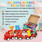 Magnetic Digital Number Train Toy – 21 Pcs Educational Learning Set for Kids 3+