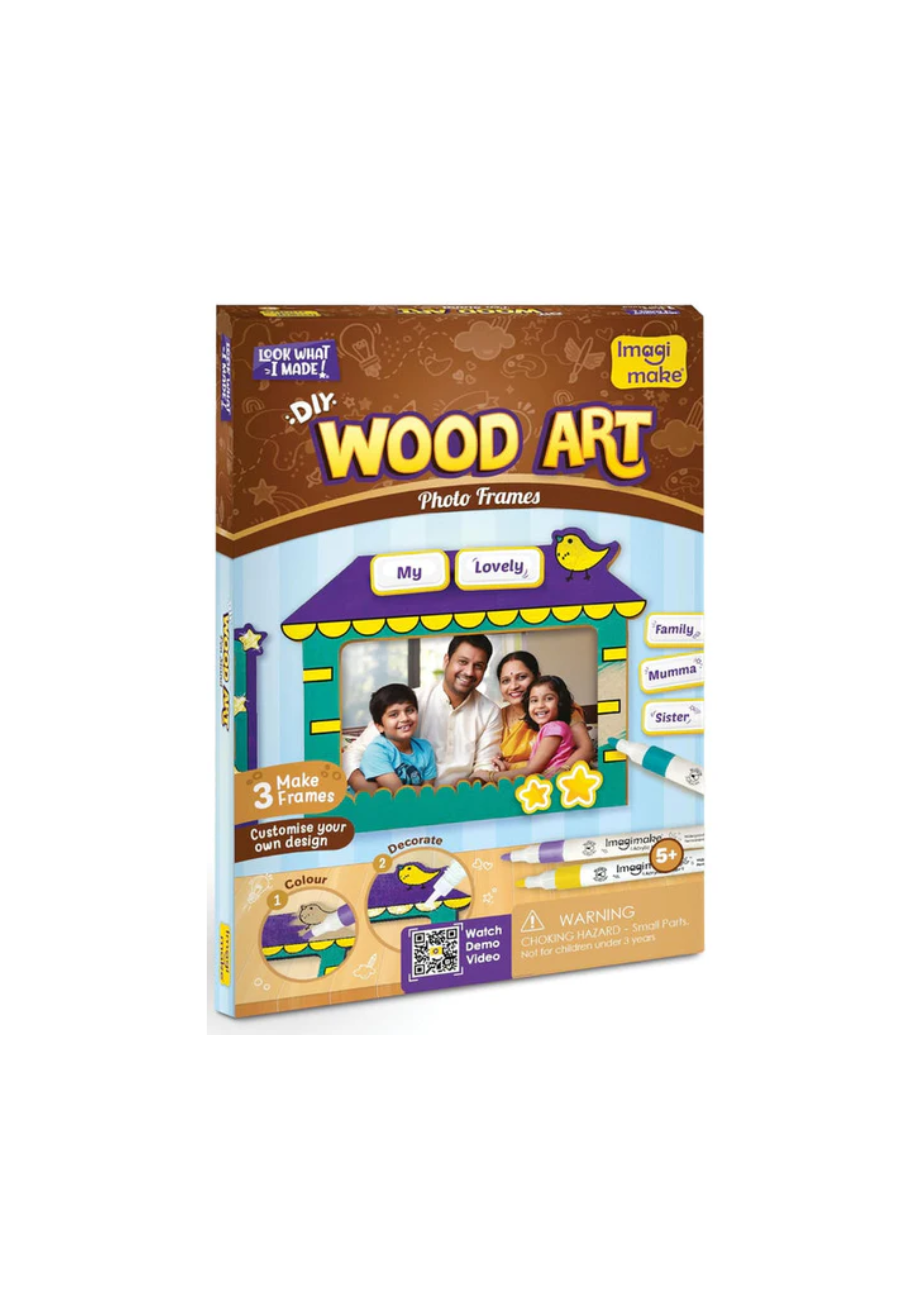 Imagimake DIY Wood Art Photo Frame