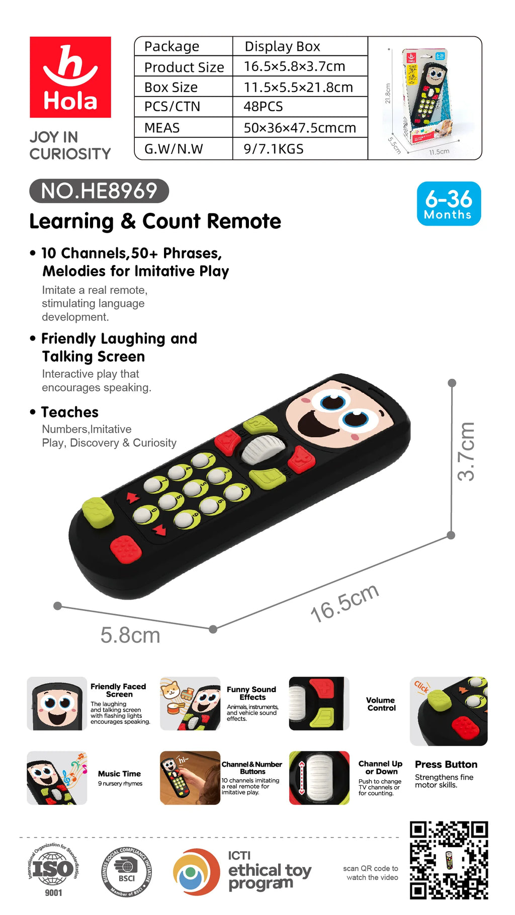 Hola Learning And Count Remote