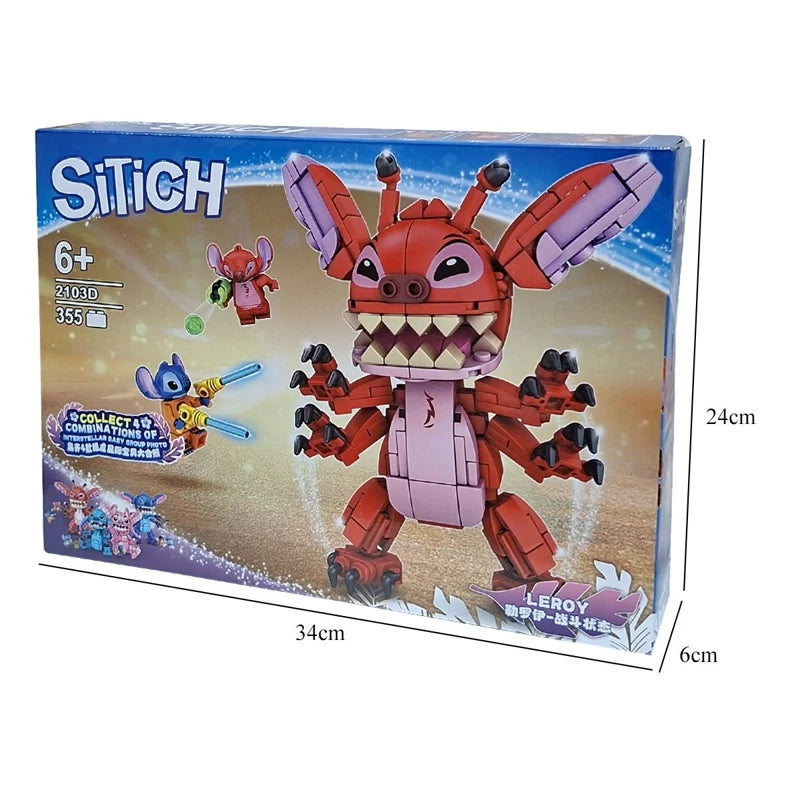 Stitch Leroy Building Blocks Set 355 Pieces – Creative Construction Toy for Kids Ages 6+