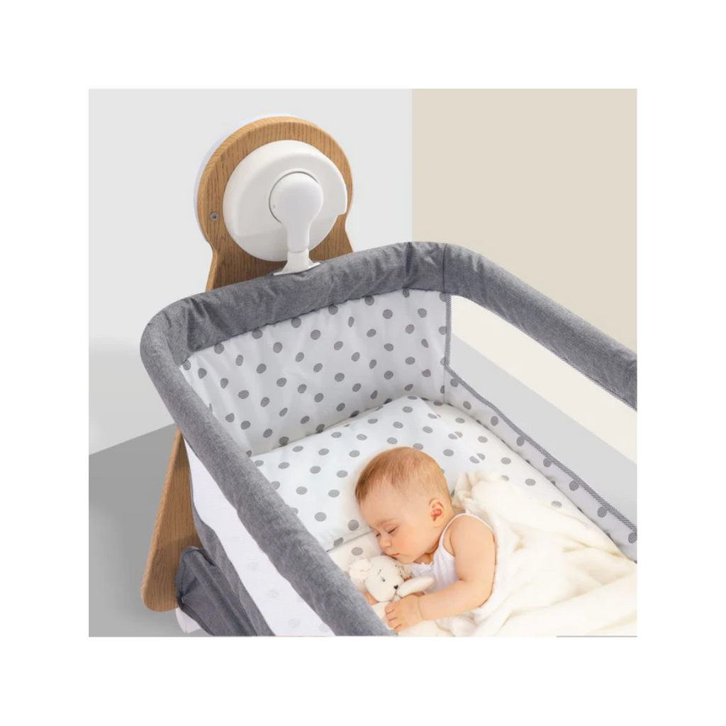 R for Rabbit Lullabies Woodsy Baby Cradle - Electric Cradle for Babies Grey