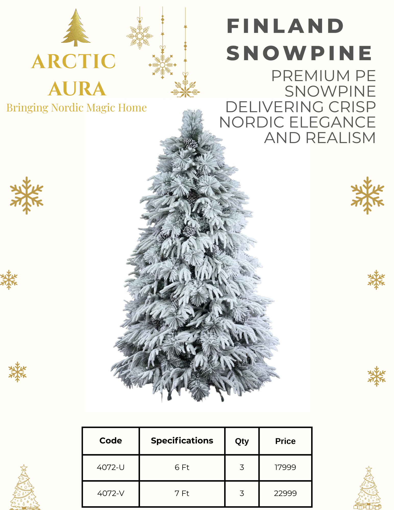 Christmas Finland Snow Pine Premium Delivering Crisp Nordic Elegance And Realism Christmas Tree