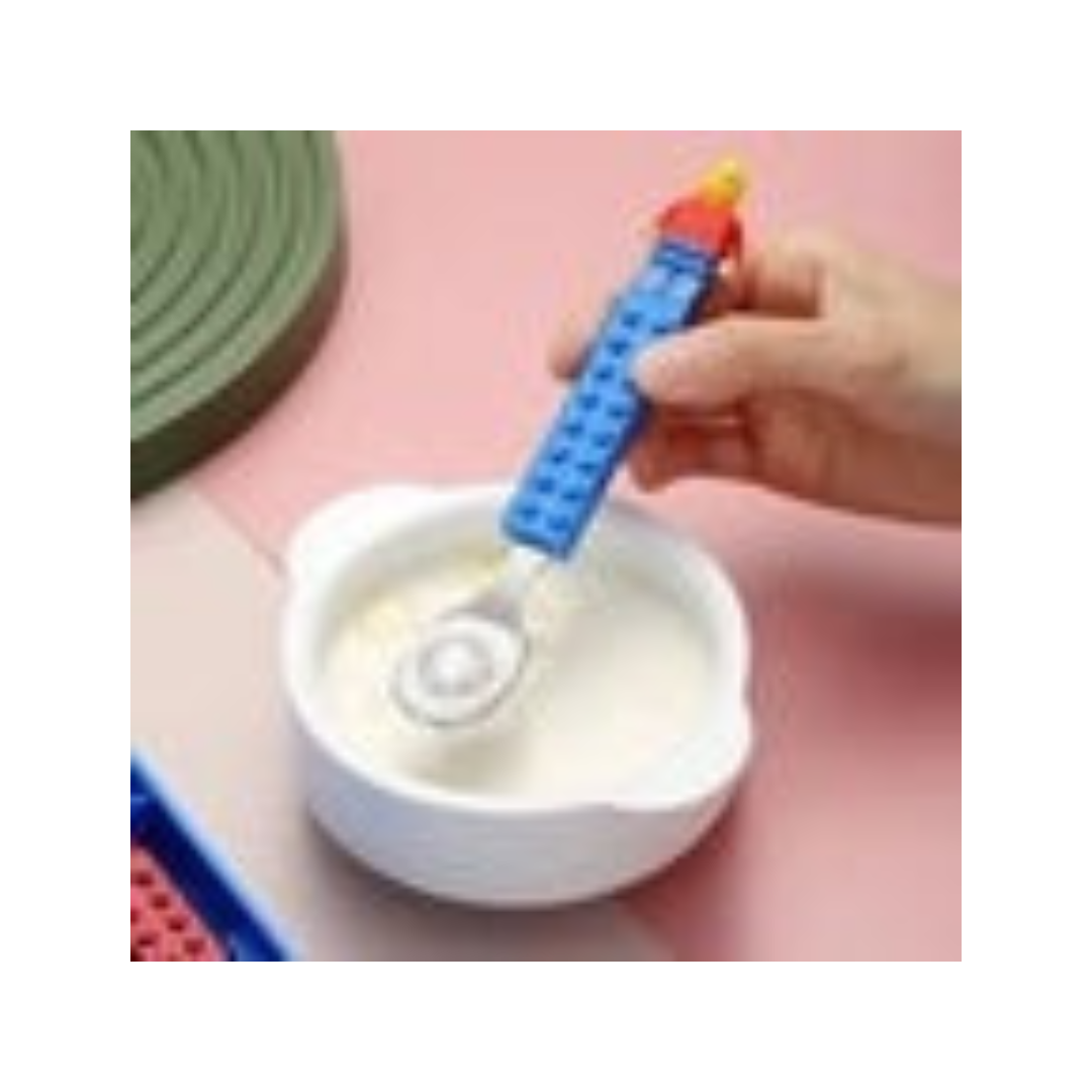 Rainbow Toys Building Blocks Design Stainless Steel Spoon and Fork Set