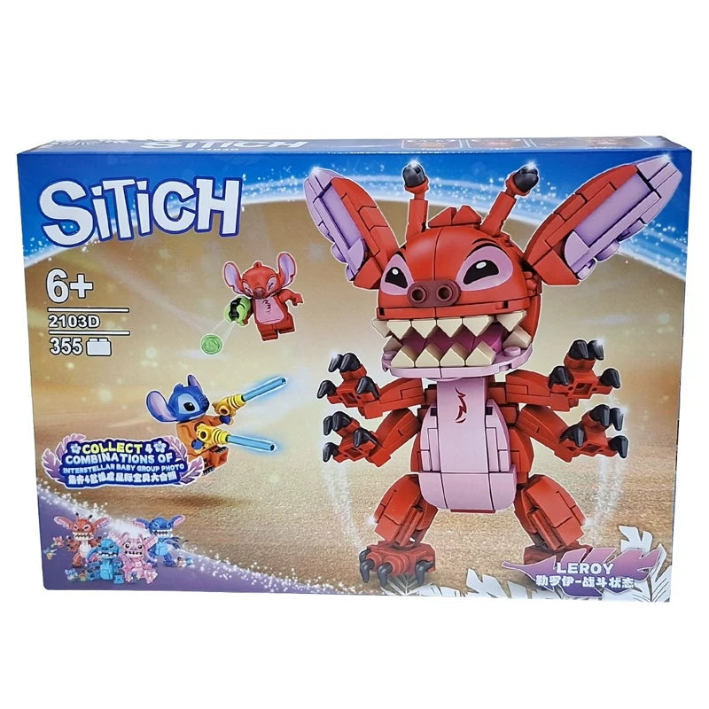 Stitch Leroy Building Blocks Set 355 Pieces – Creative Construction Toy for Kids Ages 6+