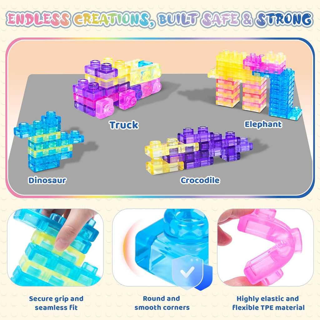 Magic Gummy 40 PCS Sensory Soft Gummy Blocks