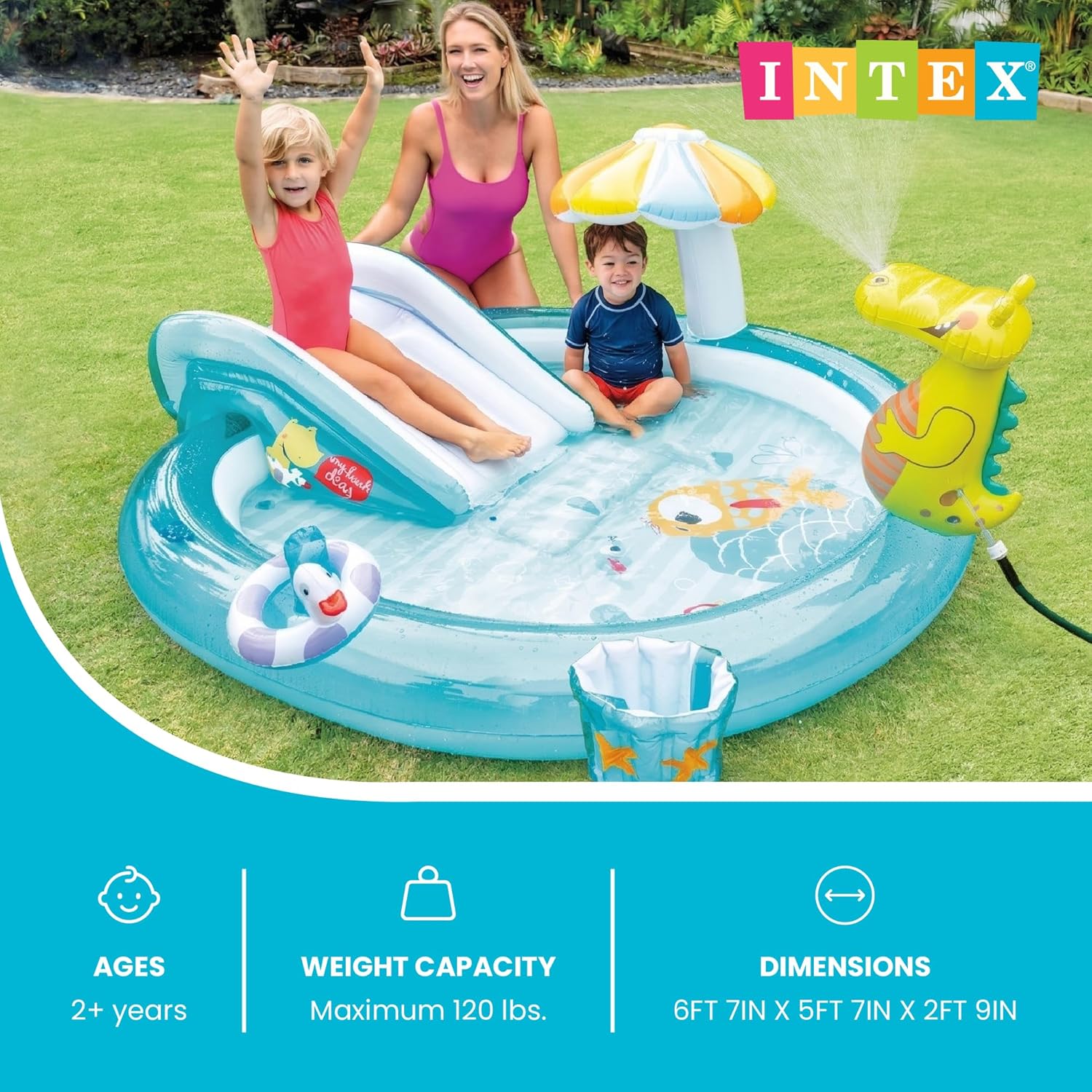 Intex Gator Inflatable Play Center Swimming Pool 57129 Pool