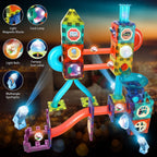 Dige Light Magnetic Tiles (202 Pcs) Building Blocks STEAM Educational Magnetic Marble Run
