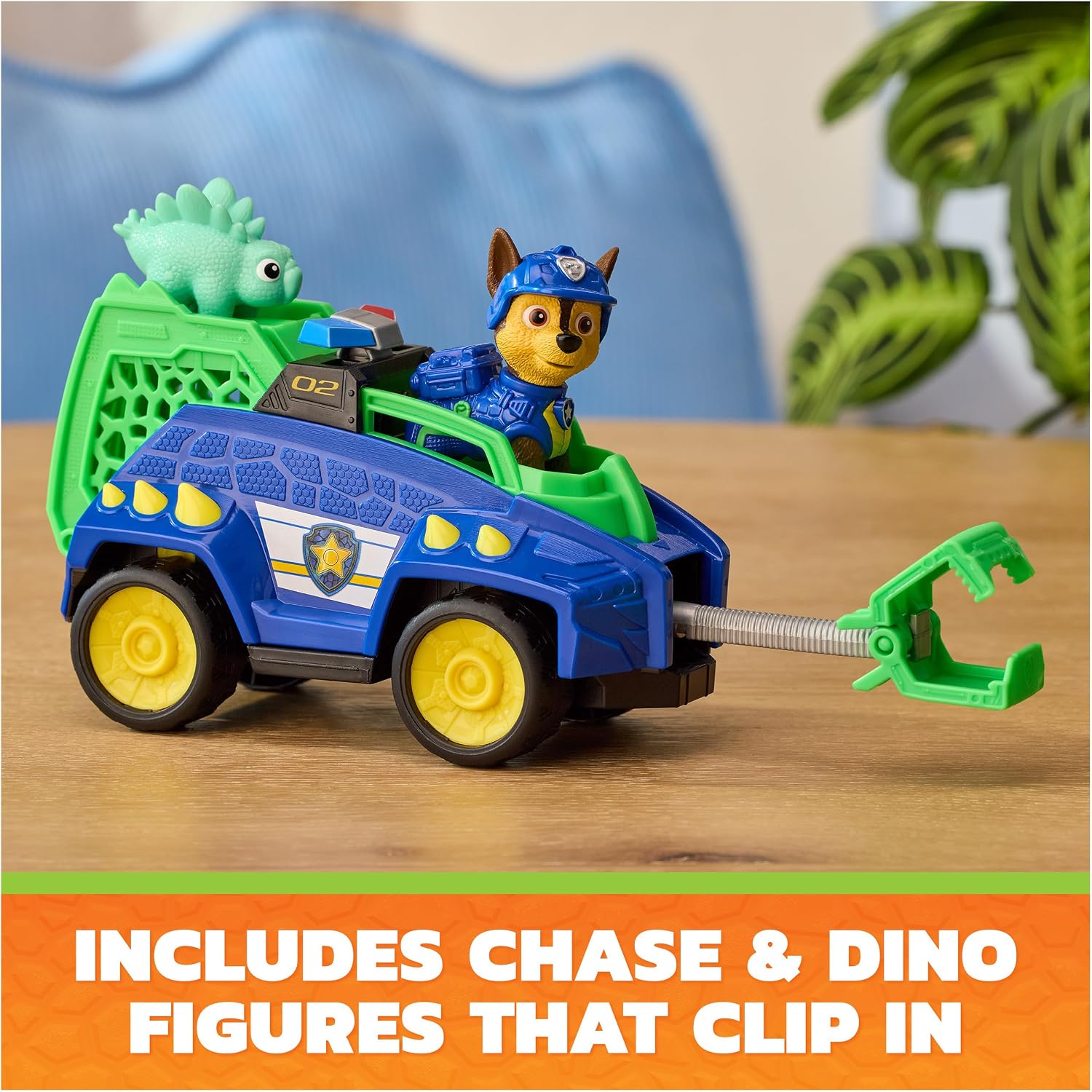PAW Patrol The Dino Movie Chase Dino Rescue Cruiser with Chase Figure & Baby Dinosaur
