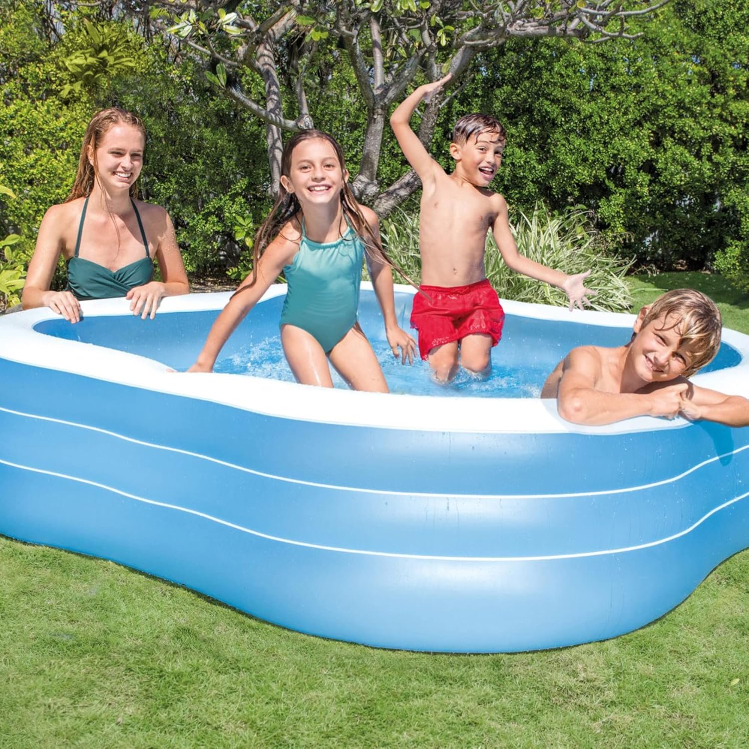 Intex 57495 Swim Center Family Pool (Multicolor)