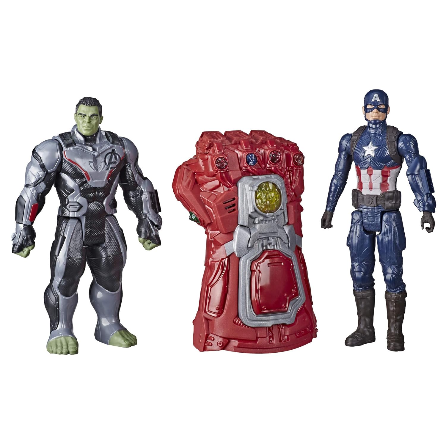 Marvel Avengers: Endgame Hulk Captain America Electronic Gauntlet Action Figure Combo Pack Role-Play Toy