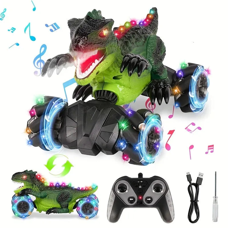 Rainbow Toys Ehtreme Stunt Performance Remote Control Dinosaur Light and Sound Assorted Color