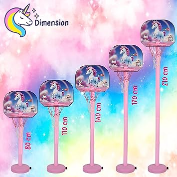 Simarr Kats Unicorn Adjustable Basketball Set For Kids