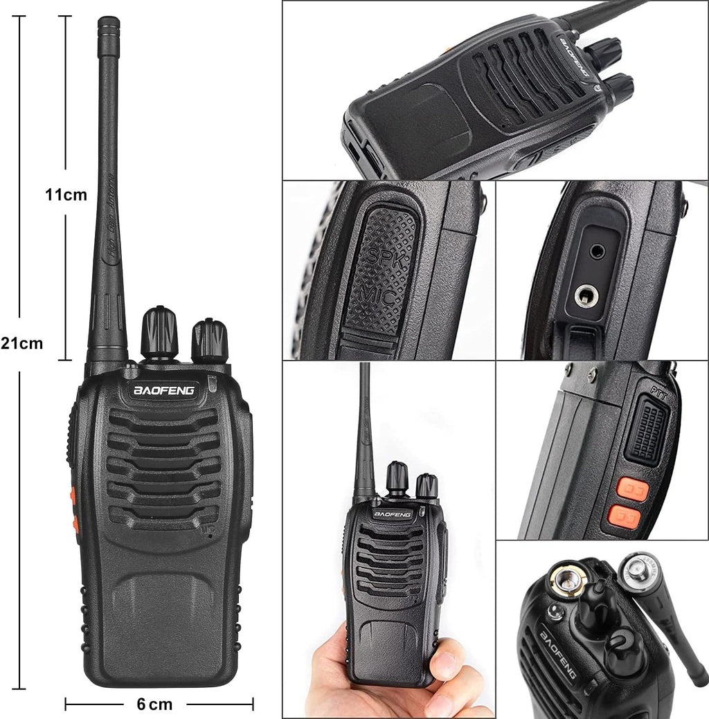 Baofeng Walkie Talkies BF-888S Rechargeable Two-Way Radios for Adults