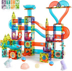 Dige Light Magnetic Tiles (202 Pcs) Building Blocks STEAM Educational Magnetic Marble Run