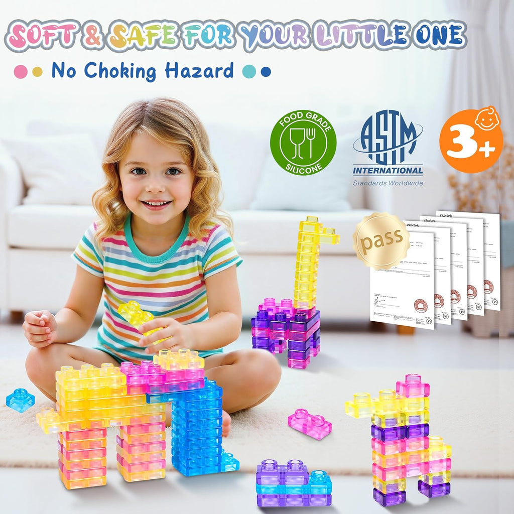 Magic Gummy 40 PCS Sensory Soft Gummy Blocks