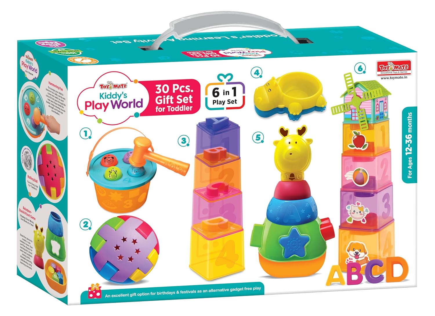 Toymate Kiddy's Play World - A 6 in 1 Toddler's Activity Play Set