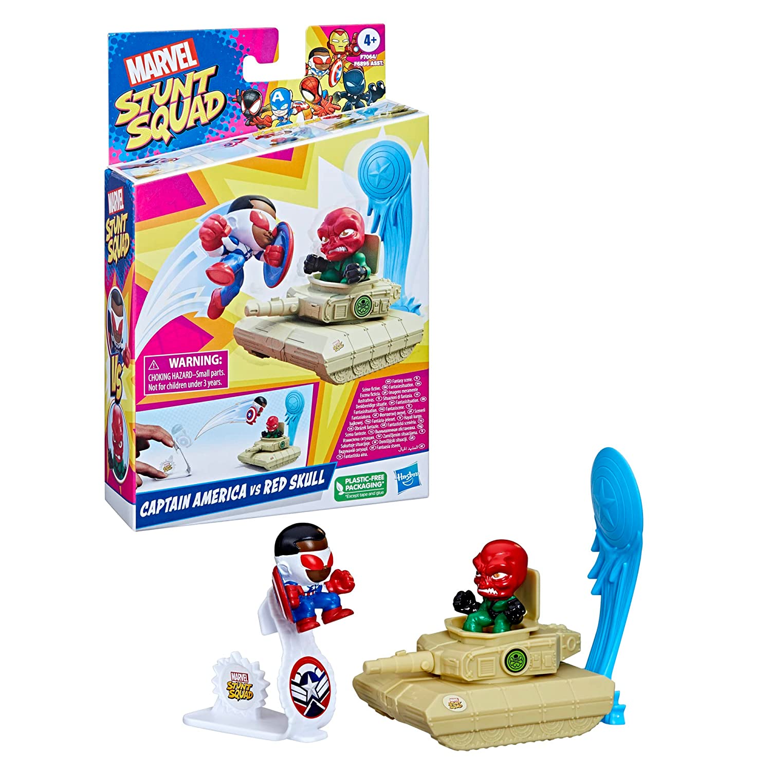 Hasbro Marvel Stunt Squad 1.5-Inch Captain America vs. Red Skull Playset