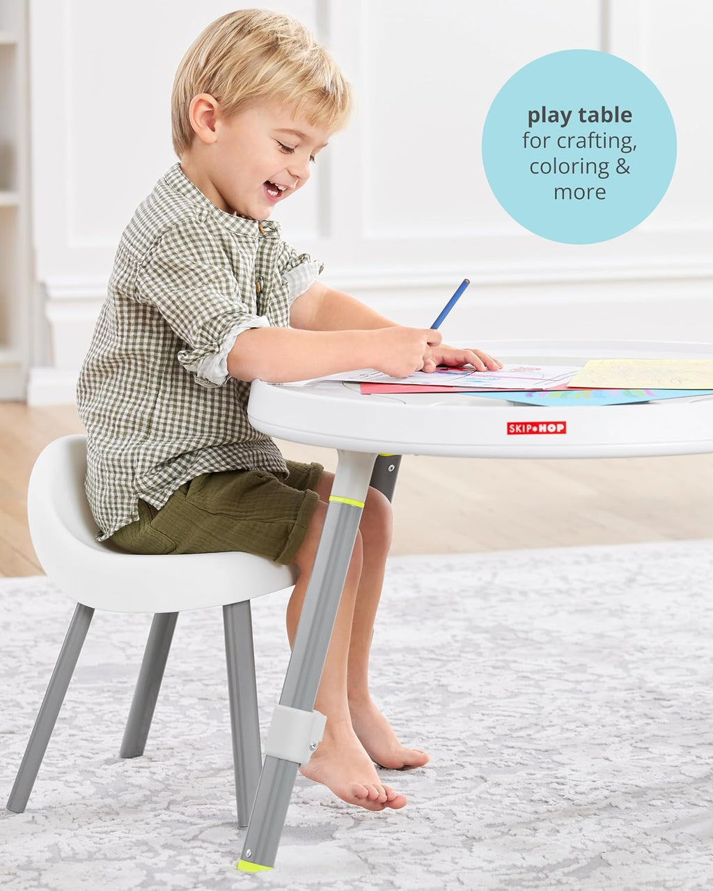 Skip Hop Explore & More Baby’s View 3-Stage Activity Center – Sit, Swivel, Bounce & Play Table | 4M+