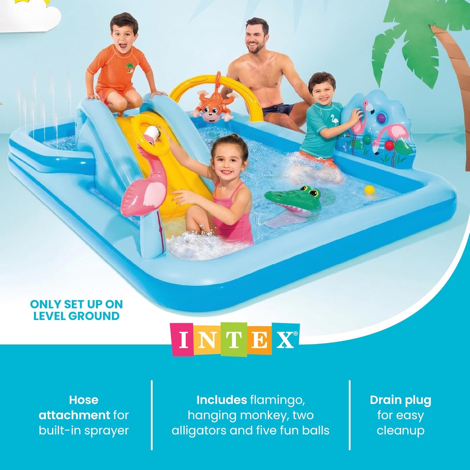Intex Jungle Adventure Inflatable Play Center Swimming Pool (57161)