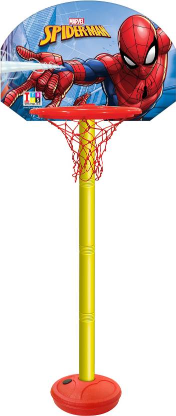 Itoys MARVEL Spider-Man Basketball and Adjustable Net & Stand Set