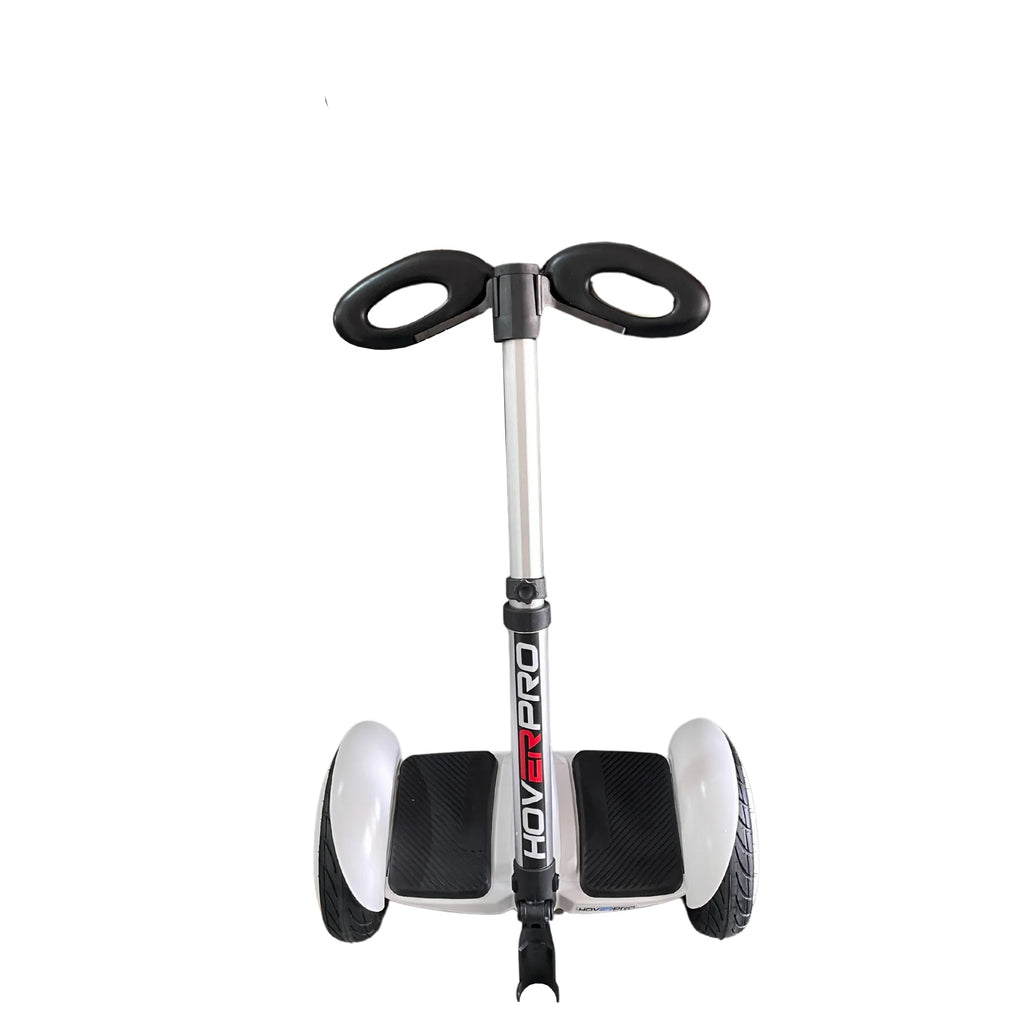 Hoverpro Self-Balancing Scooter with Adjustable Handle Bar – White Hybrid Duo Miniseg White with Handle Hoverboard