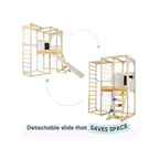 Curious Cub Wooden Playloft + Jungle Gym