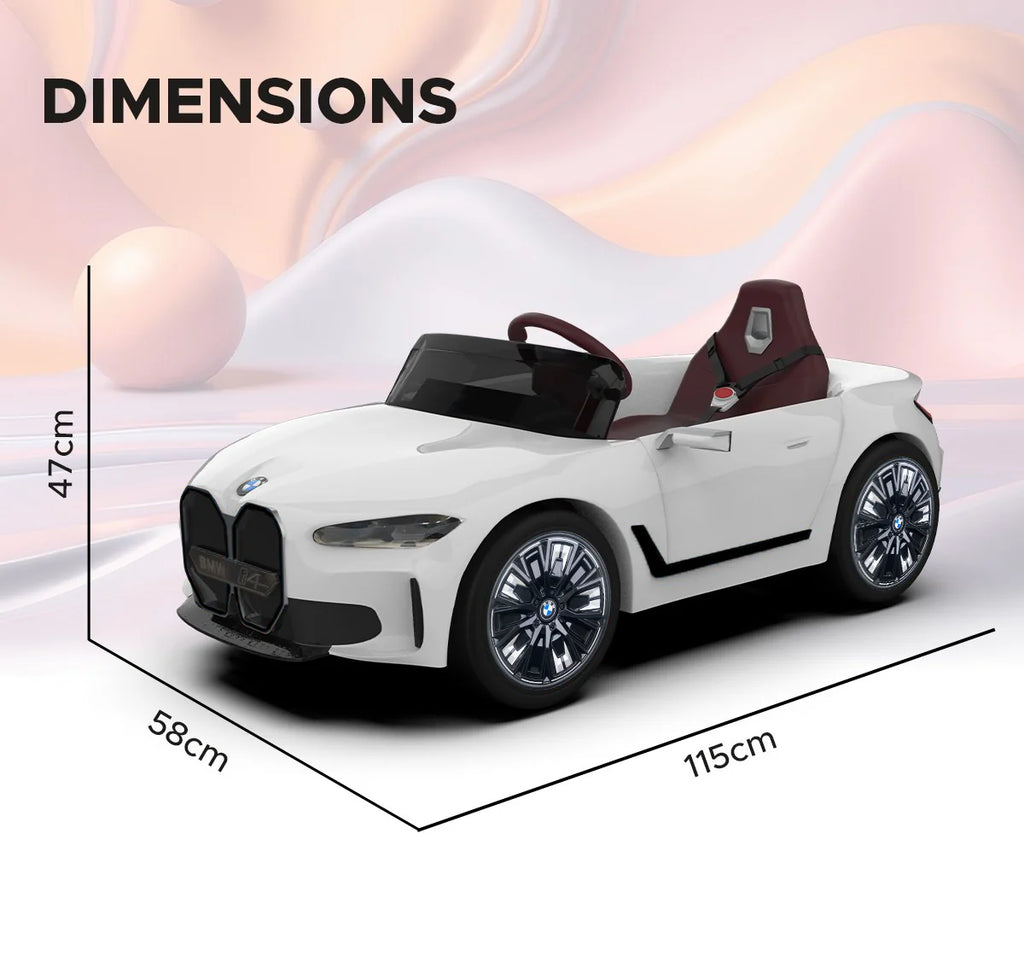 EMotorad Formula Fun Battery Oprated BMW i4 Ride-On Car, White
