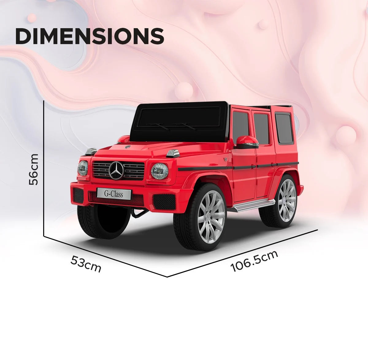 EMotorad Formula Fun Battery Oprated Mercedes Benz G-Wagon Ride-On Car, Red,