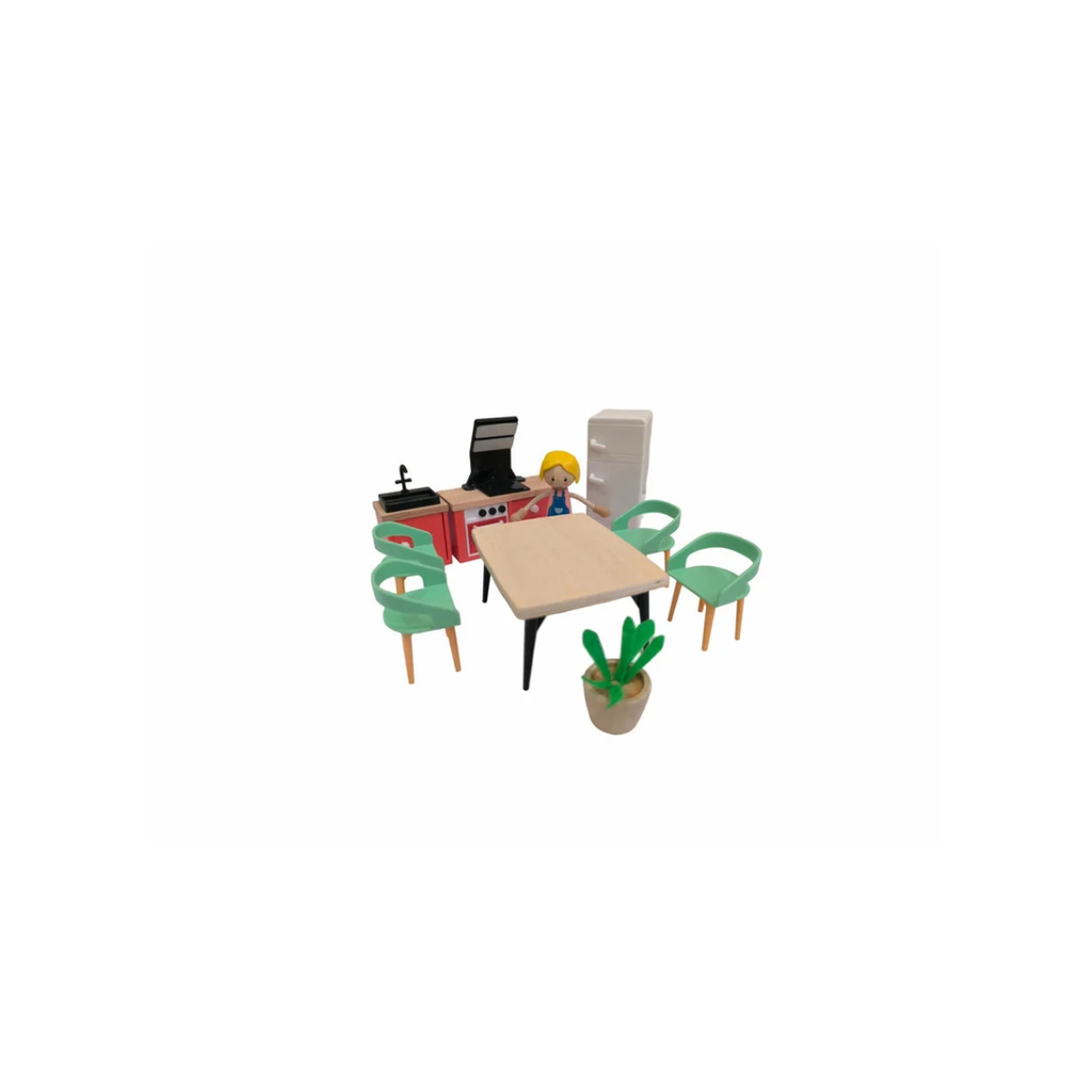 Open Ended Wooden Dollhouse Modern Villa