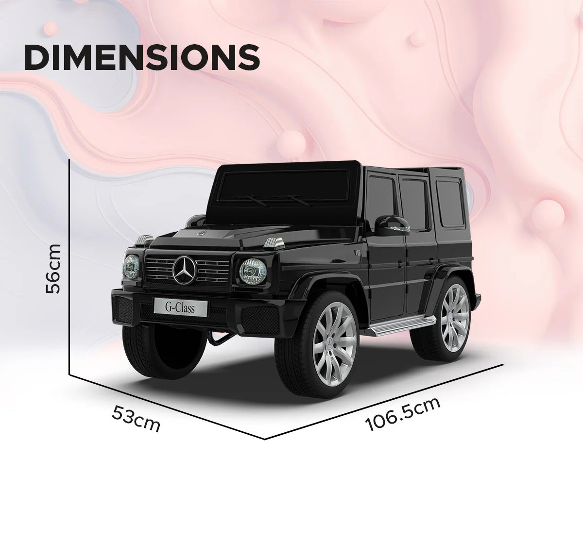 EMotorad Formula Fun Battery Oprated Mercedes Benz G-Wagon Ride-On Car, Black
