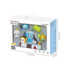 Baby Bath Toy Toddler Wind up Swimming Penguin Shower Waterfall Whale Eco Friendly Adjustable Bath Toys