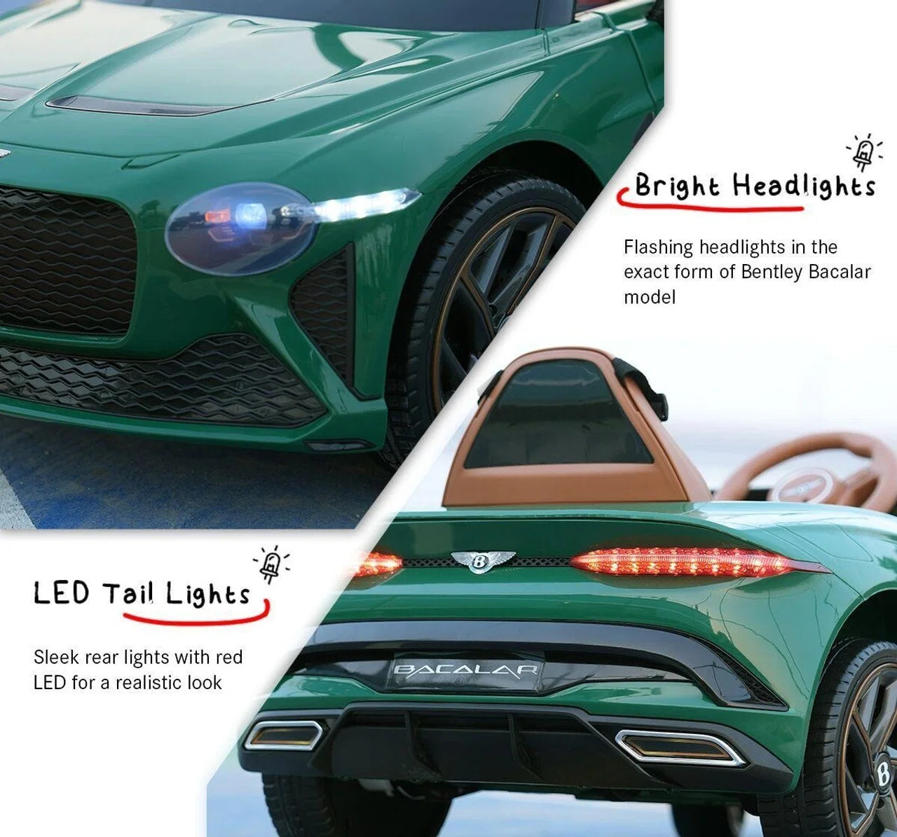 EMotorad Formula Fun Battery Oprated Car Bentley BACALAR CAR (Green)